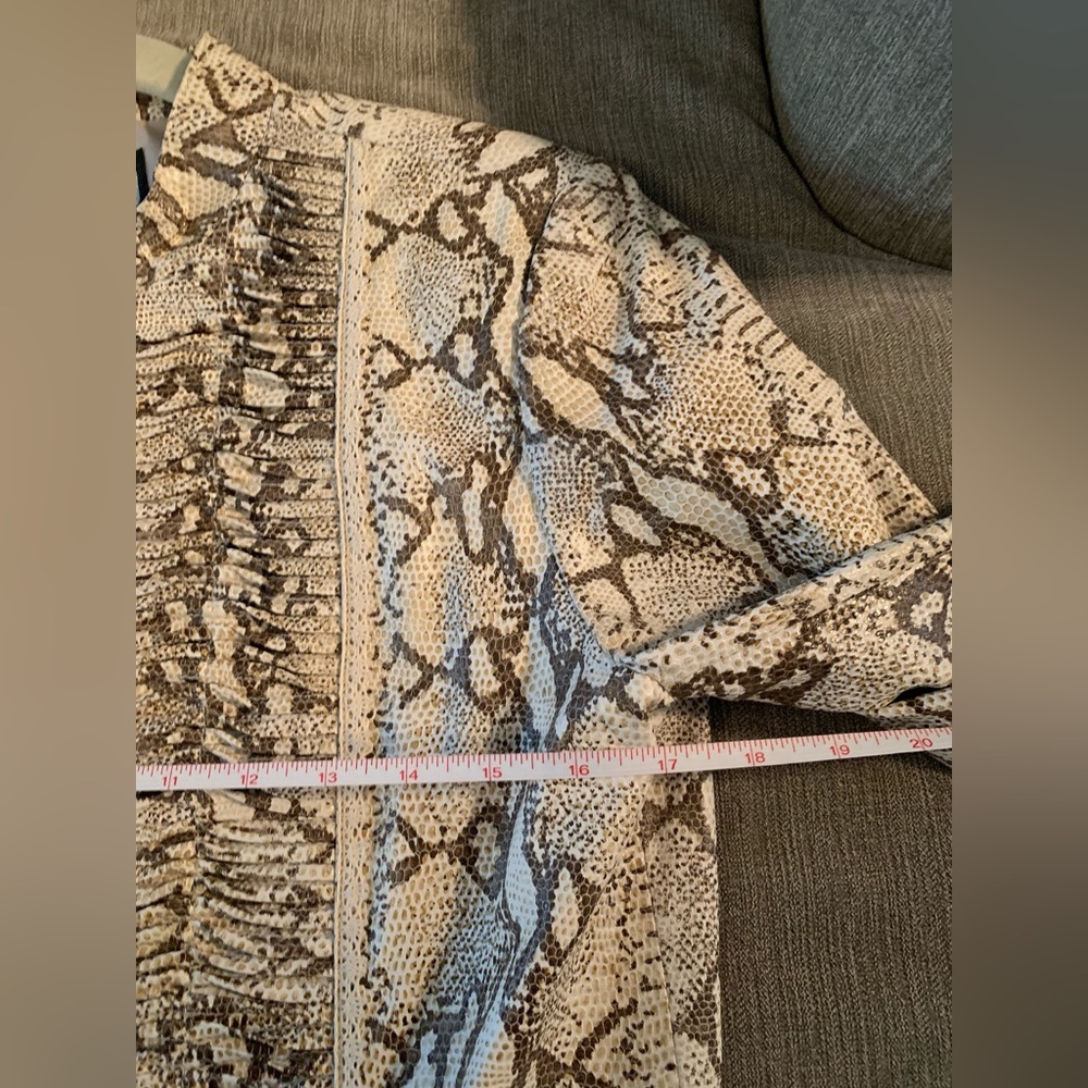 Berek Lightweight Leather Jacket.Python Print.Euc! - image 7